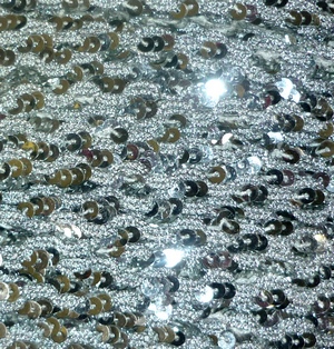 Luxury sequins braid 6mm (25 m), Silver